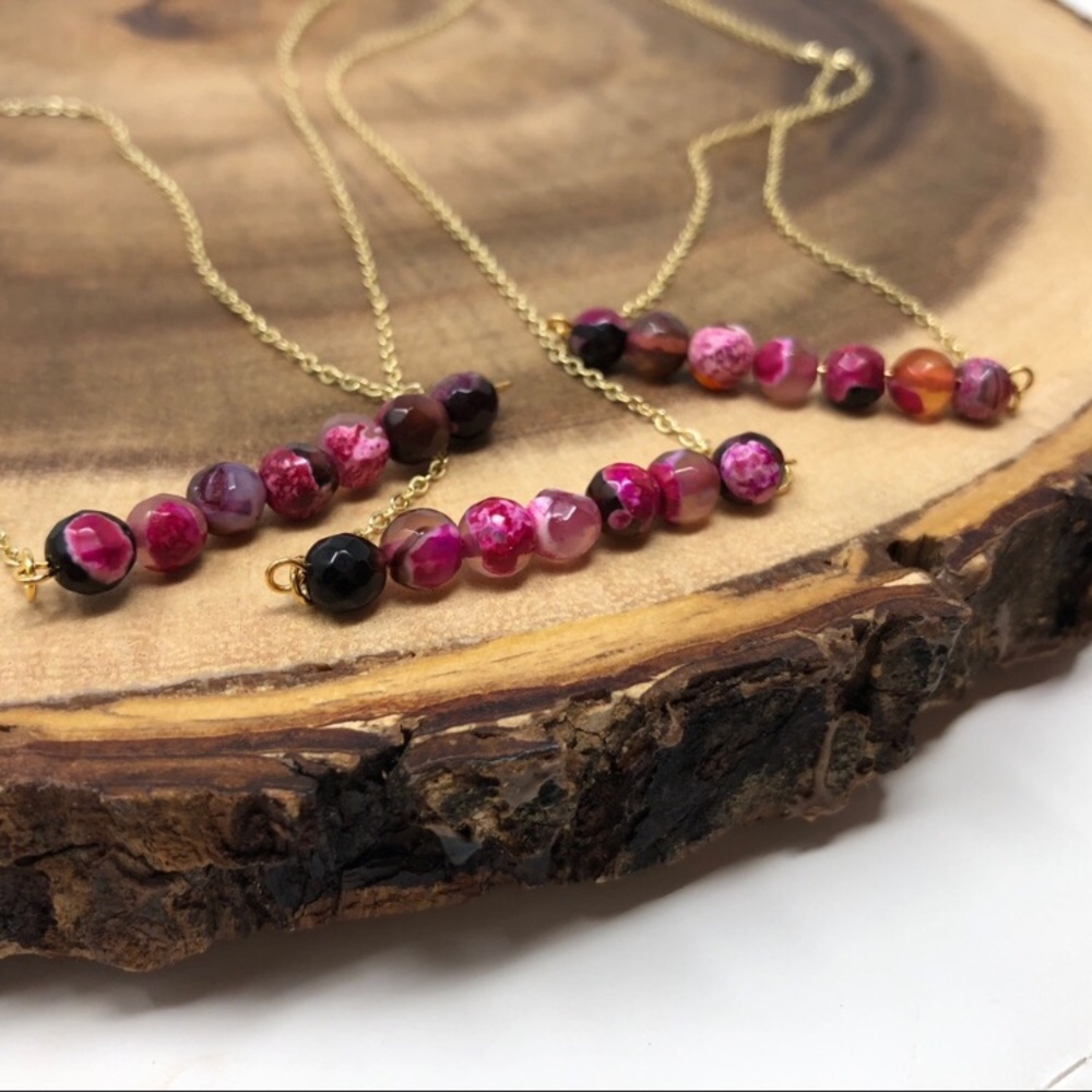 ❗️LAST❗️Fire Agate Stone 14K Gold Necklace - Picture 4 of 6